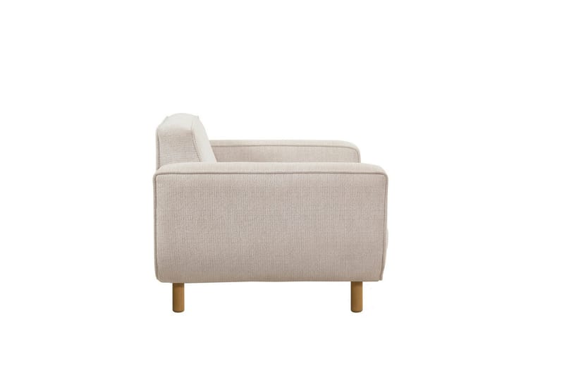Austen Fåtölj i Tyg med Träben - Beige - Möbler - Stolar & fåtöljer - Fåtölj