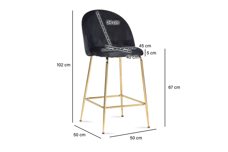 Babbi Barstol 102 cm - Antracit - Möbler - Stolar & fåtöljer - Barstol & barpall