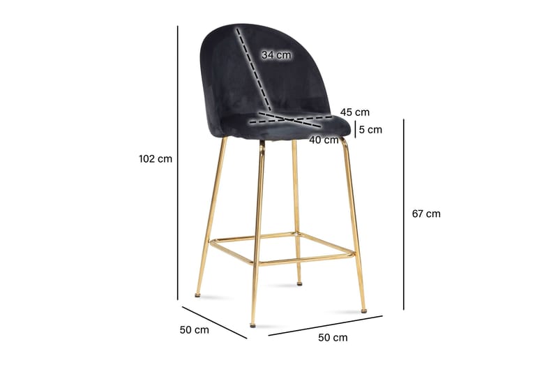 Babbi Barstol 102 cm - Antracit - Möbler - Stolar & fåtöljer - Barstol & barpall