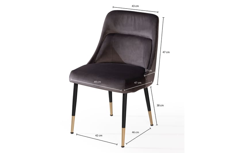 Babloo Matstol - Mörkgrå - Möbler - Stolar & fåtöljer - Matstol & köksstol