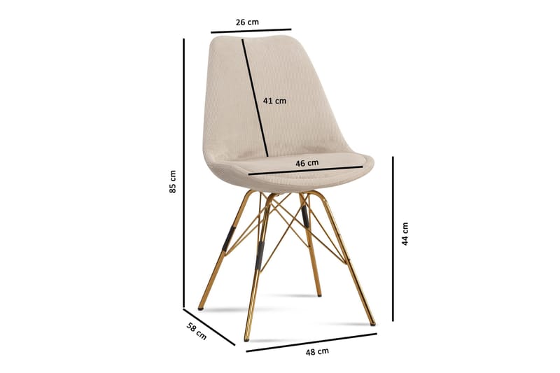 Badoni Karmstol - Beige - Möbler - Stolar & fåtöljer - Matstol & köksstol