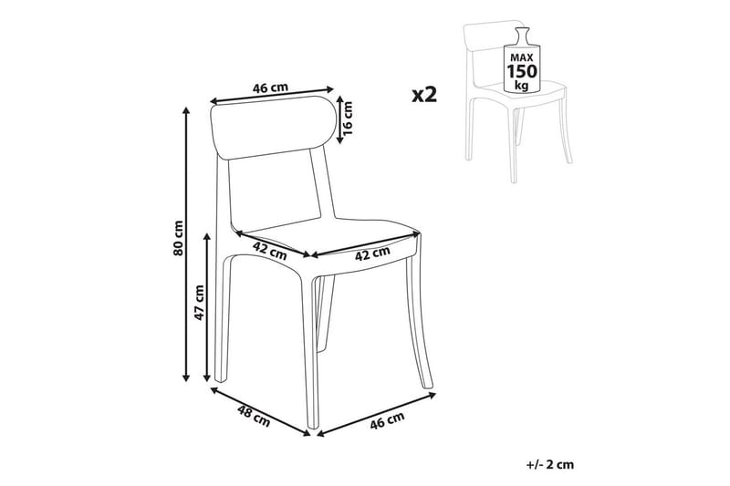 Bankettstol Covington set om 2 - Möbler - Stolar & fåtöljer - Matstol & köksstol