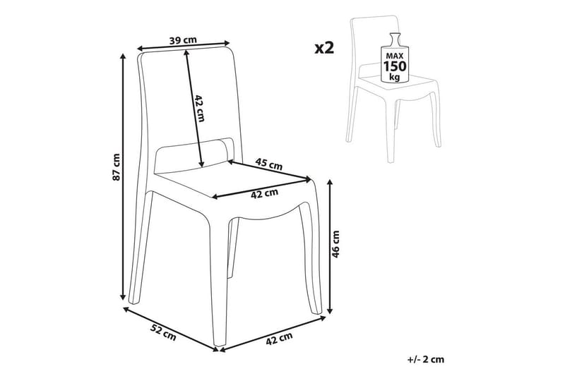 Bankettstol Westbridge set om 2 - Möbler - Stolar & fåtöljer - Matstol & köksstol