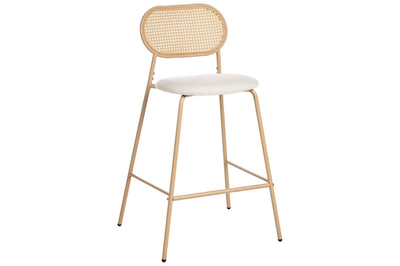 Barstol Adaver set om 2 Ljus Trä-Beige - Ljus Trä-Beige - Möbler - Stolar & fåtöljer - Barstol & barpall