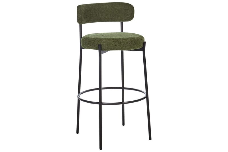 Barstol Allison set om 2 Grön-Svart - Grön-Svart - Möbler - Stolar & fåtöljer - Barstol & barpall