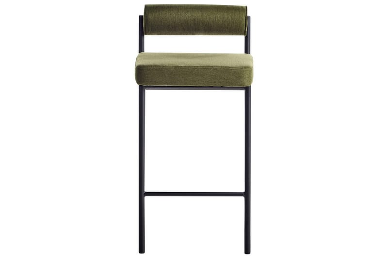 Barstol Amaya set om 2 Grön-Svart, Polyester - Grön-Svart, Polyester - Möbler - Stolar & fåtöljer - Barstol & barpall