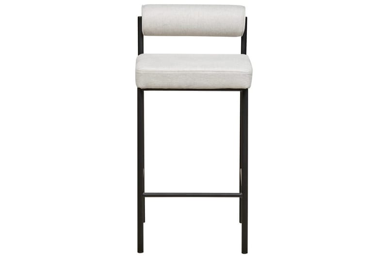 Barstol Amaya set om 2 Ljusgrå-Svart, Polyester - Ljusgrå-Svart, Polyester - Möbler - Stolar & fåtöljer - Barstol & barpall