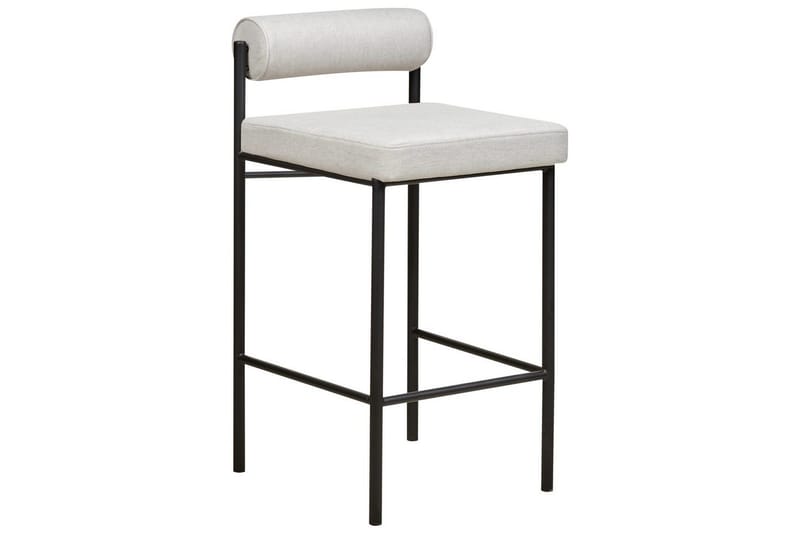 Barstol Amaya set om 2 Ljusgrå-Svart, Polyester - Ljusgrå-Svart, Polyester - Möbler - Stolar & fåtöljer - Barstol & barpall