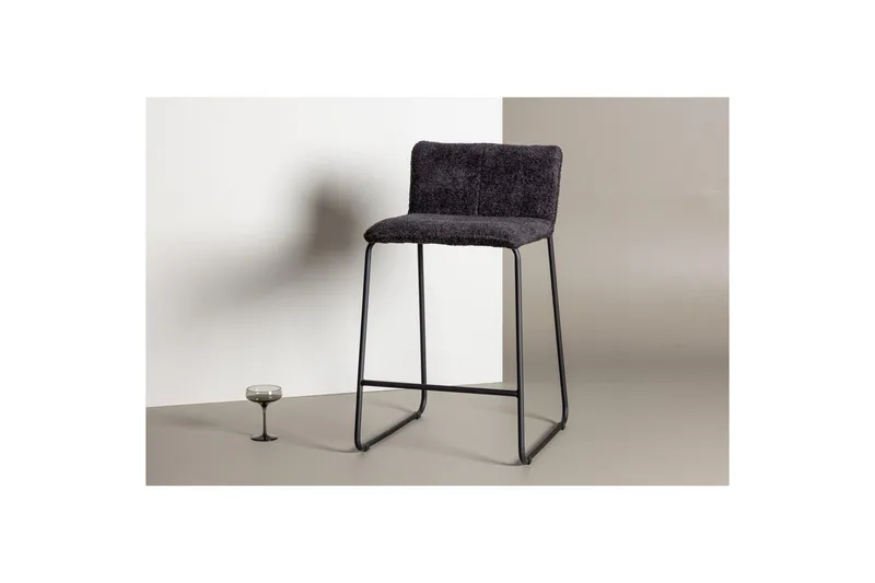 Barstol Bisbee Bouclé - Svart - Möbler - Stolar & fåtöljer - Barstol & barpall