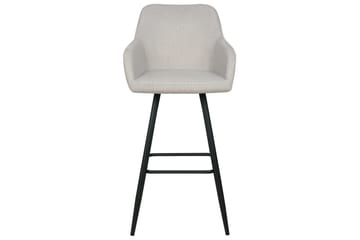 Barstol Casmalia set om 2 Beige-Svart - Beige-Svart - Möbler - Stolar & fåtöljer - Barstol & barpall