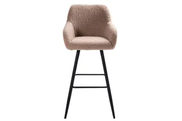Barstol Casmalia set om 2 Beige/svart - Beige/svart - Möbler - Stolar & fåtöljer - Barstol & barpall