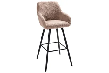 Barstol Casmalia set om 2 Beige/svart - Beige/svart - Möbler - Stolar & fåtöljer - Barstol & barpall