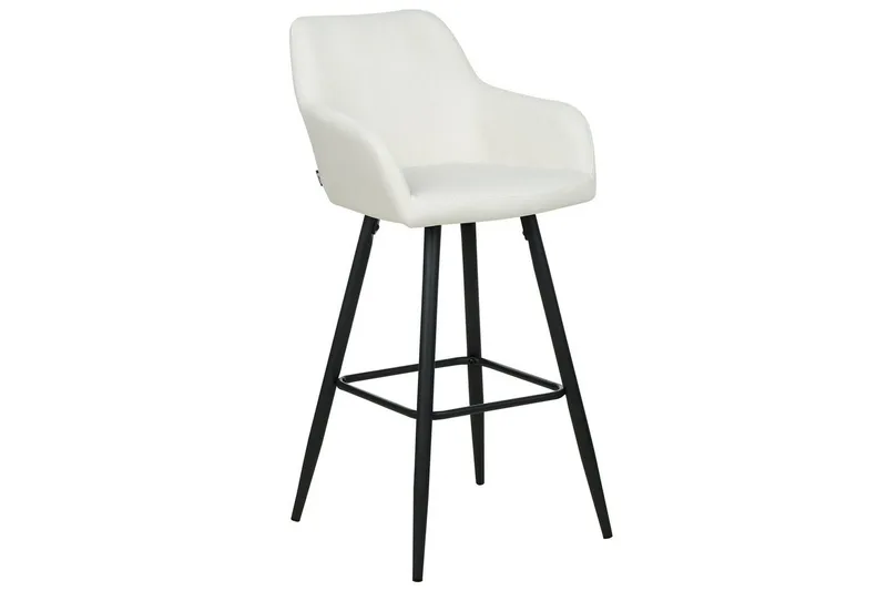 Barstol Casmalia set om 2 Vit-Svart - Vit-Svart - Möbler - Stolar & fåtöljer - Barstol & barpall