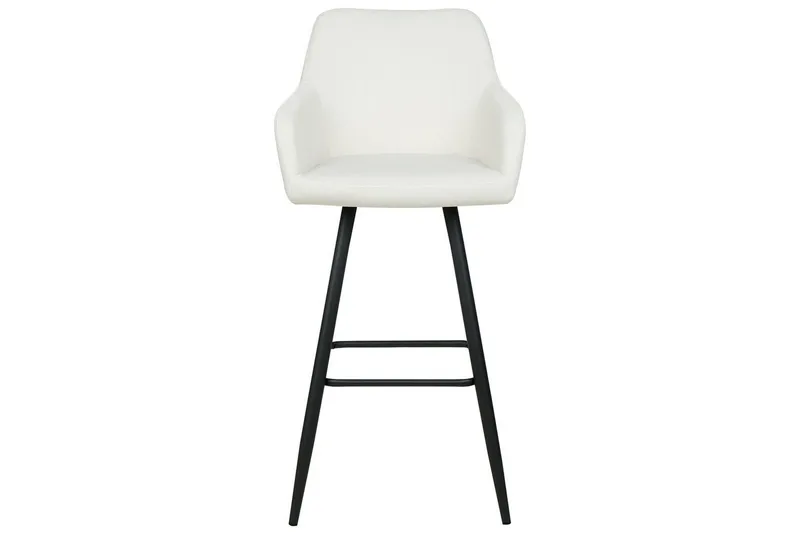 Barstol Casmalia set om 2 Vit-Svart - Vit-Svart - Möbler - Stolar & fåtöljer - Barstol & barpall