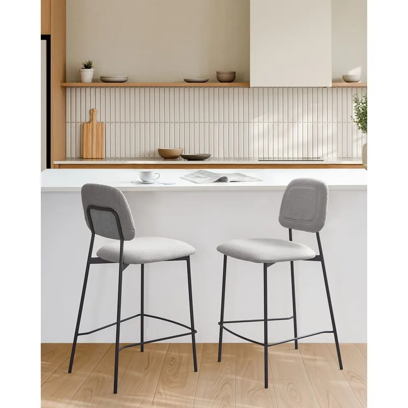 Barstol Duette 2-pack - Grå, svart - Möbler - Stolar & fåtöljer - Barstol & barpall