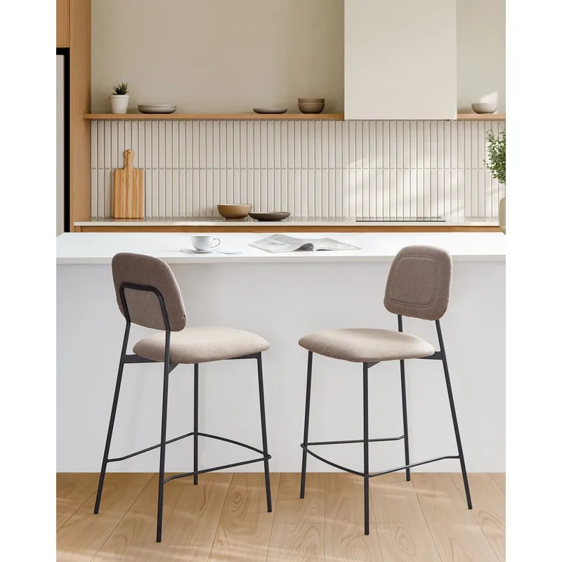 Barstol Duette 2-pack - Beige, svart - Möbler - Stolar & fåtöljer - Barstol & barpall