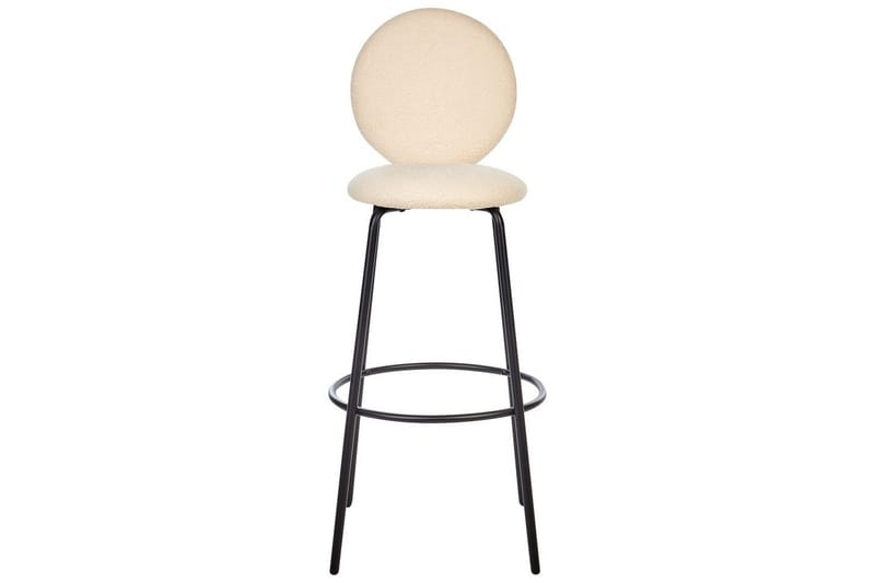 Barstol Emery set om 2 Beige-Svart - Beige-Svart - Möbler - Stolar & fåtöljer - Barstol & barpall