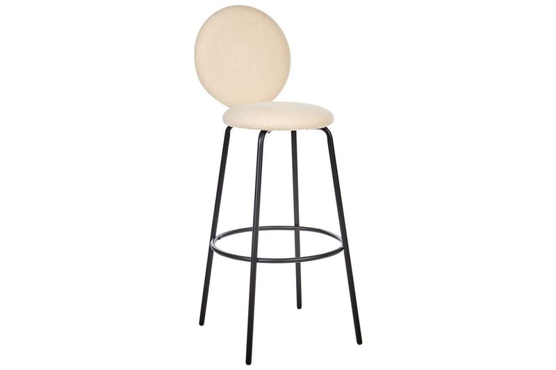 Barstol Emery set om 2 Beige-Svart - Beige-Svart - Möbler - Stolar & fåtöljer - Barstol & barpall