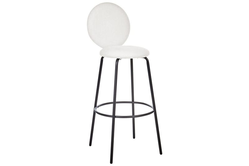 Barstol Emery set om 2 Vit-Svart - Vit-Svart - Möbler - Stolar & fåtöljer - Barstol & barpall