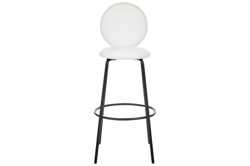 Barstol Emery set om 2 Vit-Svart - Vit-Svart - Möbler - Stolar & fåtöljer - Barstol & barpall