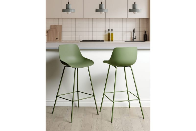 Barstol Emmet set om 2 Grön - Grön - Möbler - Stolar & fåtöljer - Barstol & barpall