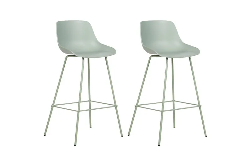 Barstol Emmet set om 2 Ljusgrön, Ljusgrön