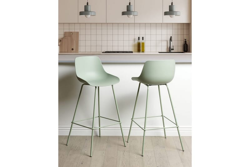 Barstol Emmet set om 2 Ljusgrön - Ljusgrön - Möbler - Stolar & fåtöljer - Barstol & barpall