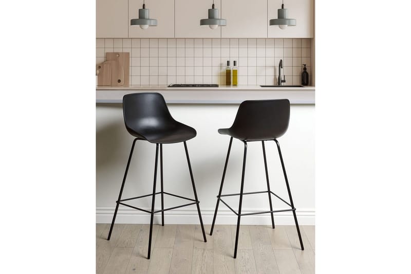 Barstol Emmet set om 2 Svart - Svart - Möbler - Stolar & fåtöljer - Barstol & barpall