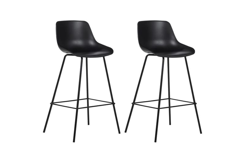 Barstol Emmet set om 2 Svart, Svart
