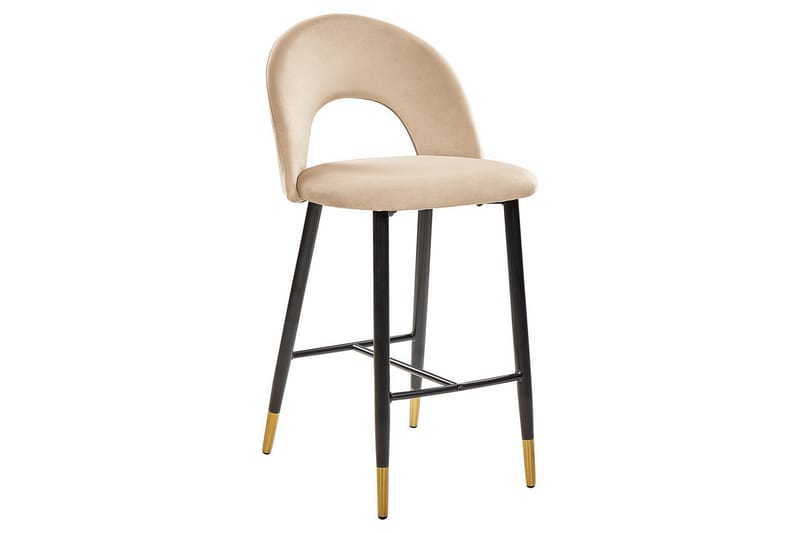 Barstol Falton set om 2 Beige-Svart-Guld - Beige-Svart-Guld - Möbler - Stolar & fåtöljer - Barstol & barpall