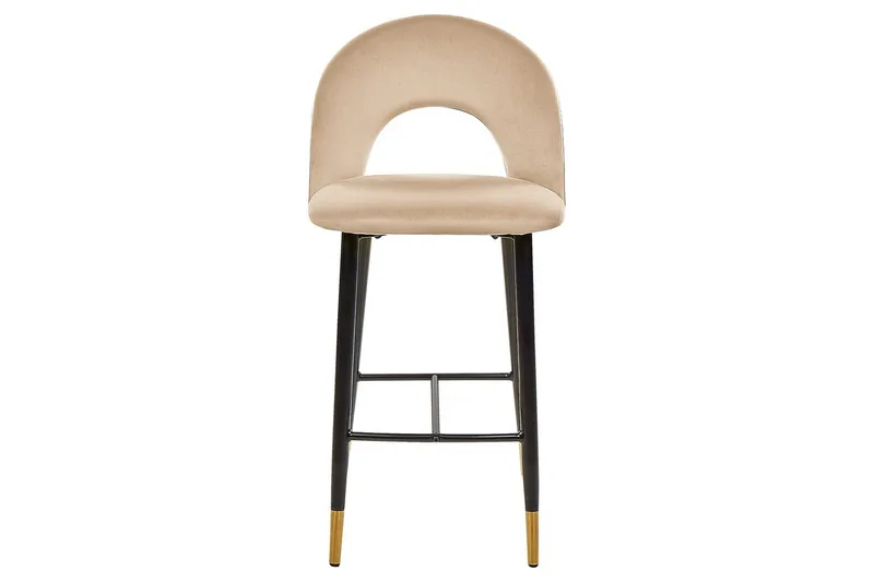 Barstol Falton set om 2 Beige-Svart-Guld - Beige-Svart-Guld - Möbler - Stolar & fåtöljer - Barstol & barpall