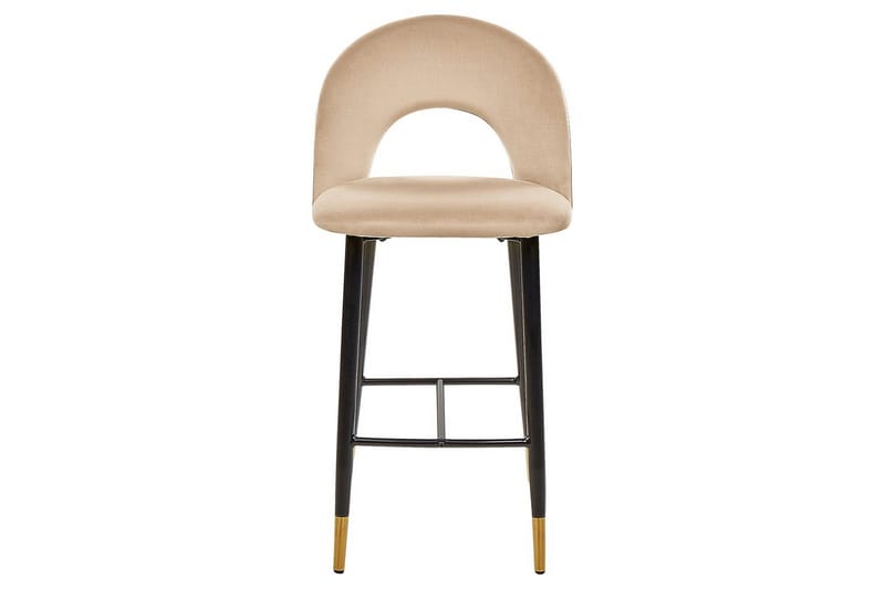 Barstol Falton set om 2 Beige-Svart-Guld - Beige-Svart-Guld - Möbler - Stolar & fåtöljer - Barstol & barpall