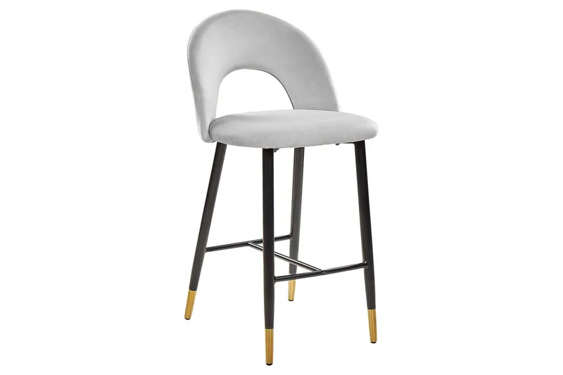 Barstol Falton set om 2 Grå-Svart-Guld - Grå-Svart-Guld - Möbler - Stolar & fåtöljer - Barstol & barpall