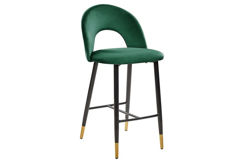 Barstol Falton set om 2 Grön-Svart-Guld - Grön-Svart-Guld - Möbler - Stolar & fåtöljer - Barstol & barpall