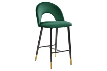 Barstol Falton set om 2 Grön-Svart-Guld - Grön-Svart-Guld - Möbler - Stolar & fåtöljer - Barstol & barpall