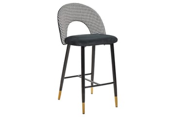 Barstol Falton set om 2 Svart-Guld-Vit