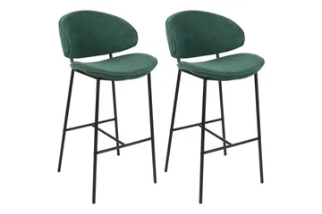 Barstol Kiana set om 2 Grön-Svart