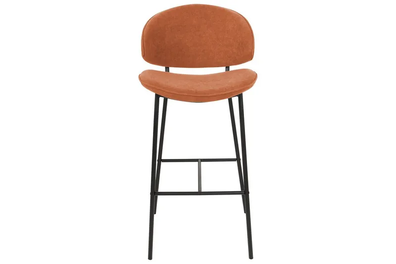 Barstol Kiana set om 2 Orange-Svart - Orange-Svart - Möbler - Stolar & fåtöljer - Barstol & barpall