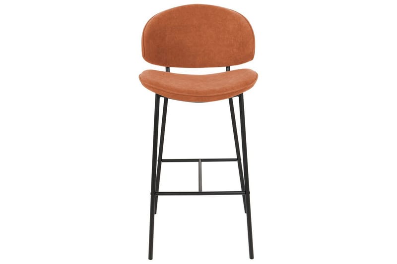 Barstol Kiana set om 2 Orange-Svart - Orange-Svart - Möbler - Stolar & fåtöljer - Barstol & barpall