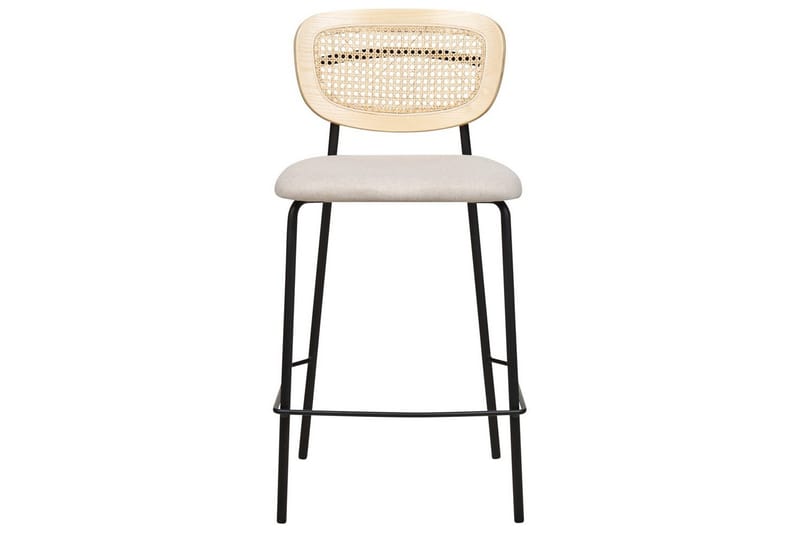 Barstol Mayetta set om 2 Natur-Beige-Svart - Natur-Beige-Svart - Möbler - Stolar & fåtöljer - Barstol & barpall