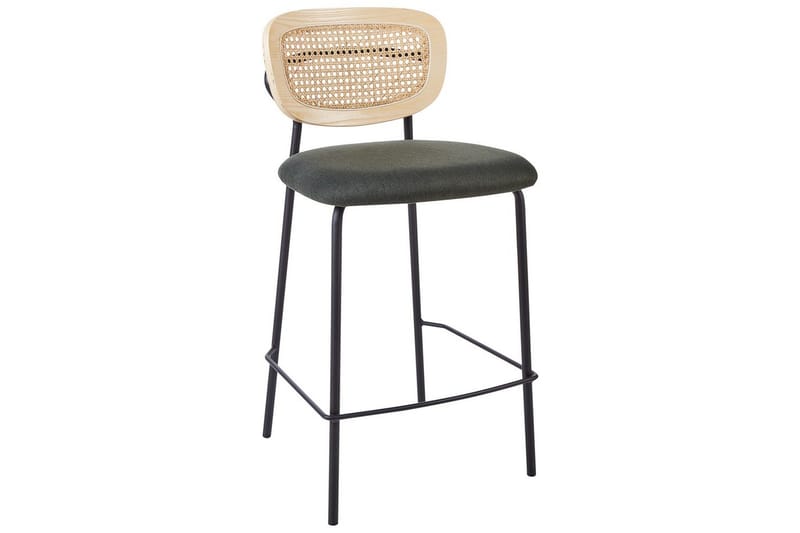 Barstol Mayetta set om 2 Natur-Grön-Svart - Natur-Grön-Svart - Möbler - Stolar & fåtöljer - Barstol & barpall