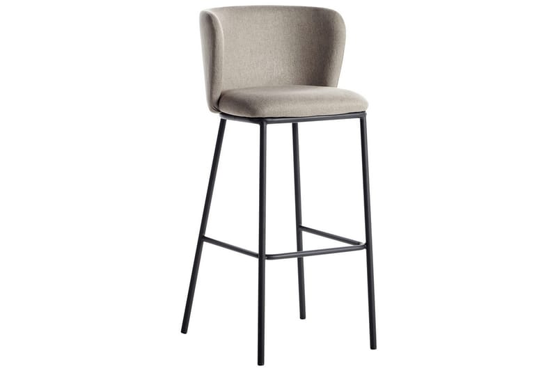 Barstol Mina set om 2 Beige-Svart - Beige-Svart - Möbler - Stolar & fåtöljer - Barstol & barpall