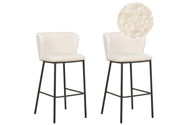 Barstol Mina set om 2 Bouclé - Möbler - Stolar & fåtöljer - Barstol & barpall