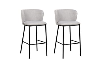 Barstol Mina set om 2 Grå-Svart