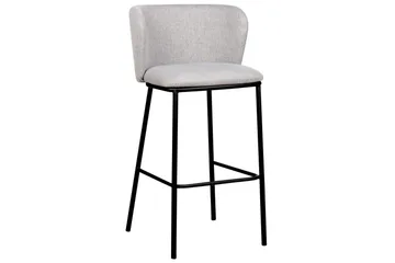 Barstol Mina set om 2 Grå-Svart - Grå-Svart - Möbler - Stolar & fåtöljer - Barstol & barpall