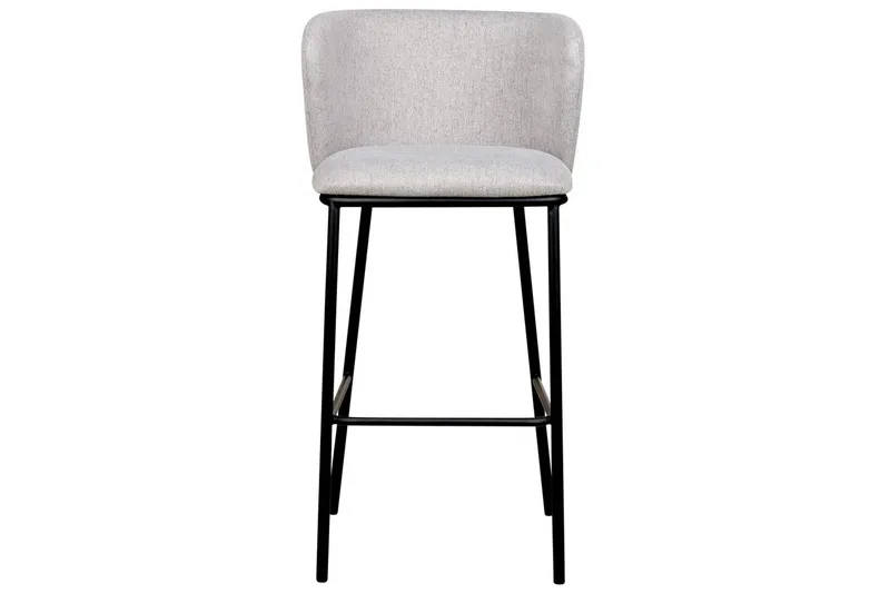 Barstol Mina set om 2 Grå-Svart - Grå-Svart - Möbler - Stolar & fåtöljer - Barstol & barpall