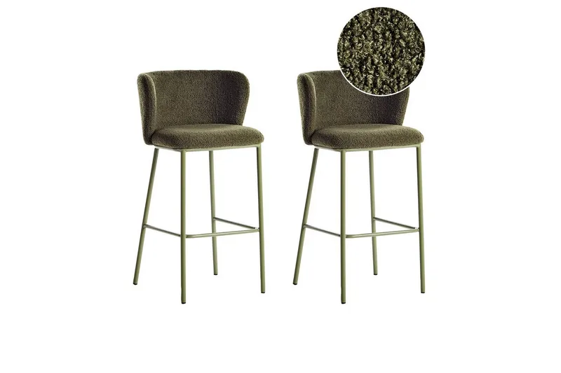 Barstol Mina set om 2 Grön - Grön - Möbler - Stolar & fåtöljer - Barstol & barpall