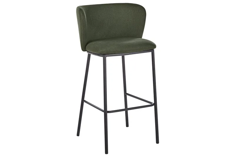 Barstol Mina set om 2 Grön-Svart - Grön-Svart - Möbler - Stolar & fåtöljer - Barstol & barpall