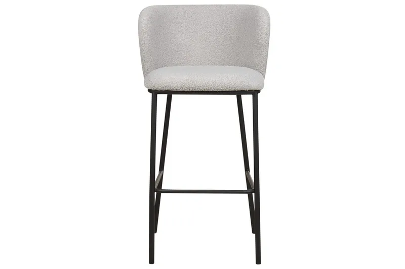 Barstol Mina set om 2 Ljusgrå-Svart - Ljusgrå-Svart - Möbler - Stolar & fåtöljer - Barstol & barpall