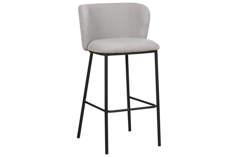 Barstol Mina set om 2 Ljusgrå-Svart - Ljusgrå-Svart - Möbler - Stolar & fåtöljer - Barstol & barpall